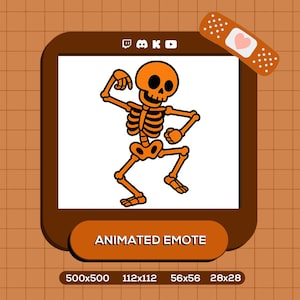 Dancing Animated Emote Skeleton, Silly Reaper Dance Emoji