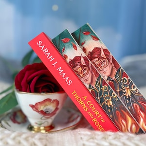 A Court of Thorns and Roses by Sarah J. Maas - Hand-Painted Edge Special Edition Paperback | Custom Sprayed Edges | Fantasy Gift | Lucien
