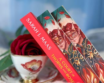 A Court of Thorns and Roses by Sarah J. Maas - Hand-Painted Edge Special Edition Paperback | Custom Sprayed Edges | Fantasy Gift | Lucien