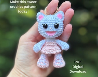 SOFORTIGER DOWNLOAD Häkelanleitung: SuperKat Taschenanhänger