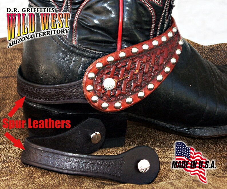 Spur Leathers Hand tooled wear your spur straps w/o spurs Etsy