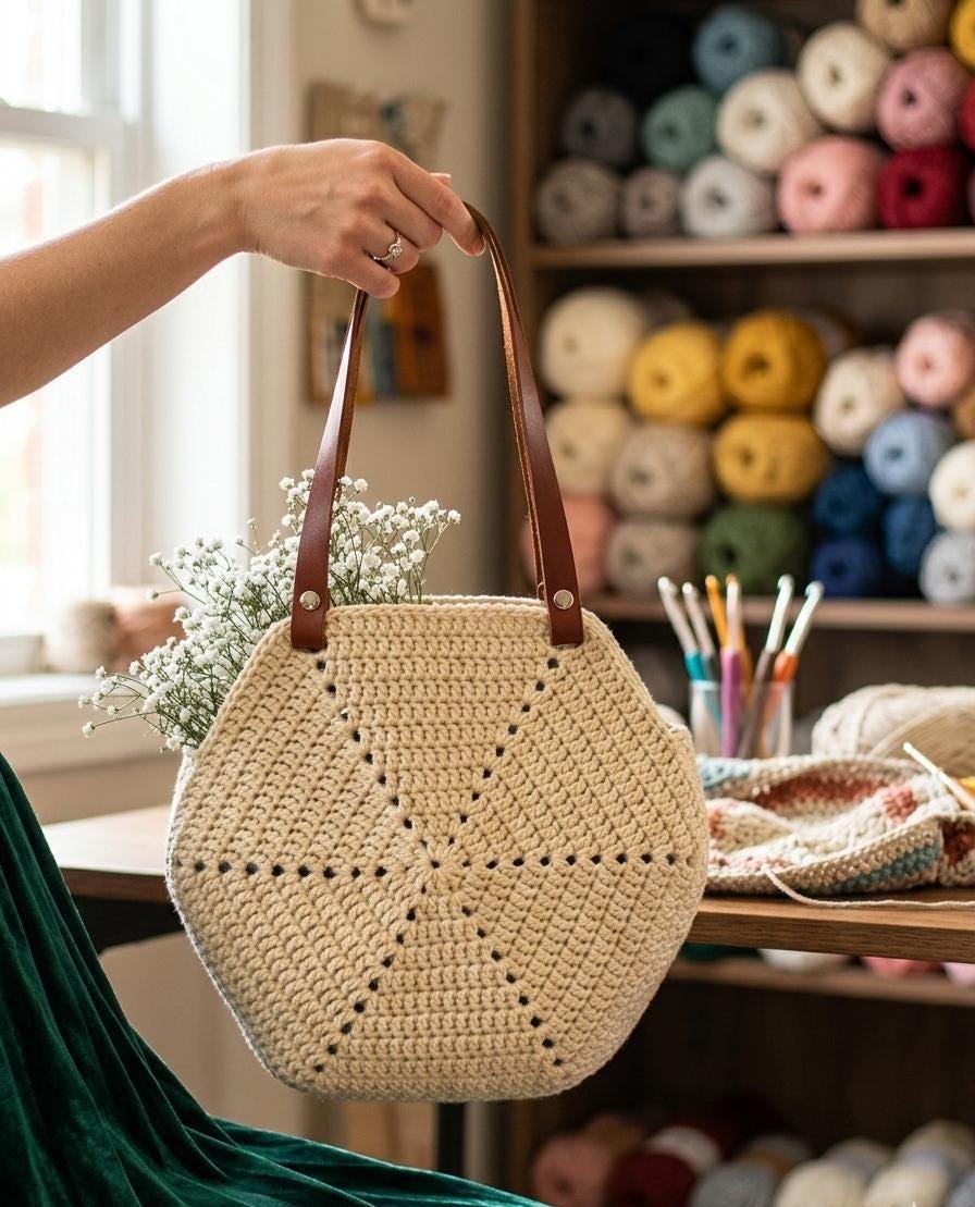 Crochet Hexagon Bag Pattern PDF – Modern Summer Tote Digital Download ...