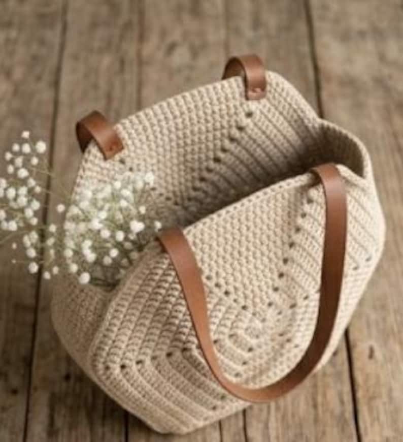 Crochet Hexagon Bag Pattern PDF – Modern Summer Tote Digital Download ...