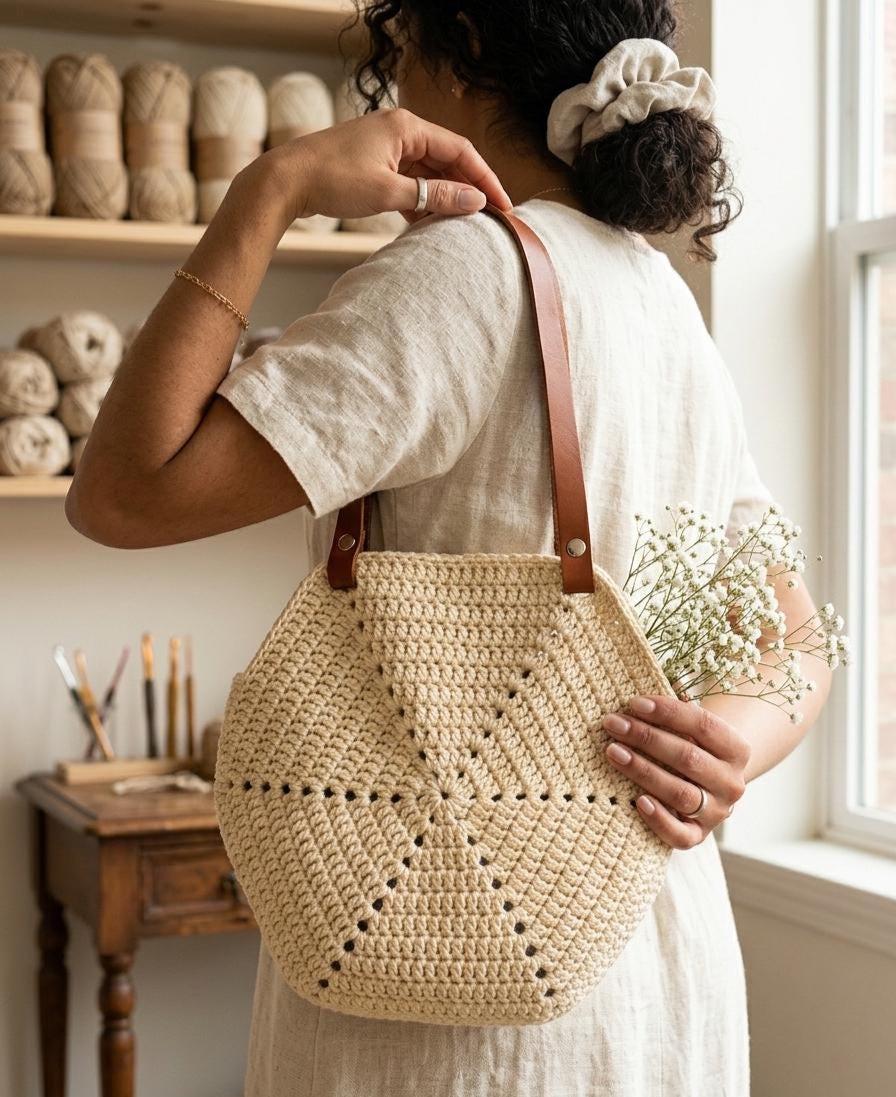 Crochet Hexagon Bag Pattern PDF – Modern Summer Tote Digital Download ...
