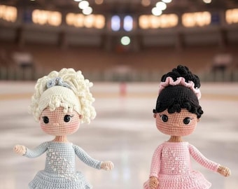 Ice Skating Ballerina Doll Crochet Pattern PDF – Intermediate