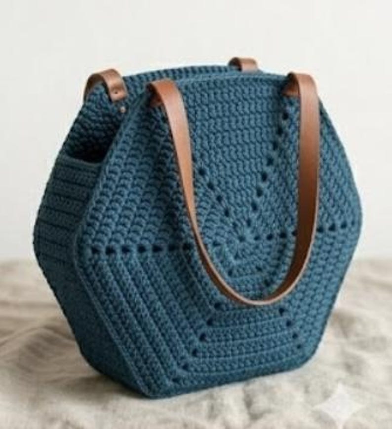 Crochet Hexagon Bag Pattern PDF – Modern Summer Tote Digital Download ...