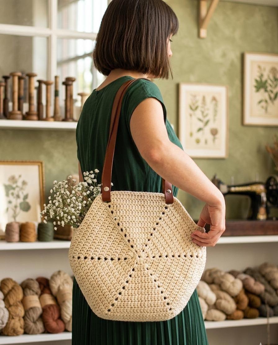 Crochet Hexagon Bag Pattern PDF – Modern Summer Tote Digital Download ...