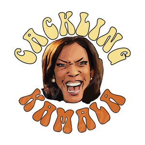 Cackling Kamala SVG | High Res Transparent PNG 3323 x 3500PX 300dpi | High Res JPEG 3323 x 3500PX 300dpi | Kamala Harris 2024 Campaign Trail