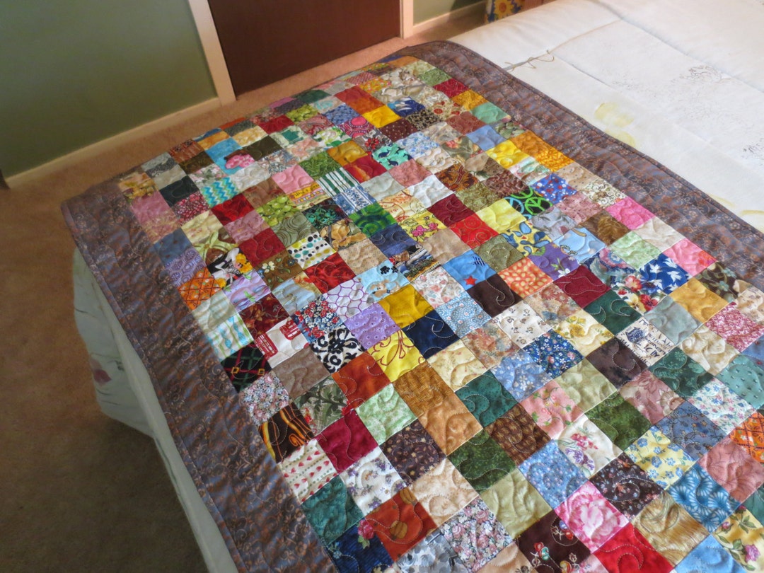 Quilted Scrappy Bed Runner, for Queen Size, 64 X 23 Inches - Etsy