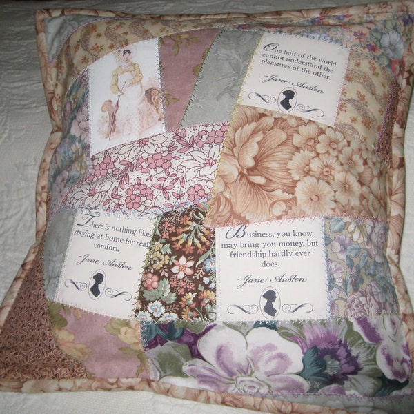 Jane Austen Emma Theme Pillow Cover, 14x14