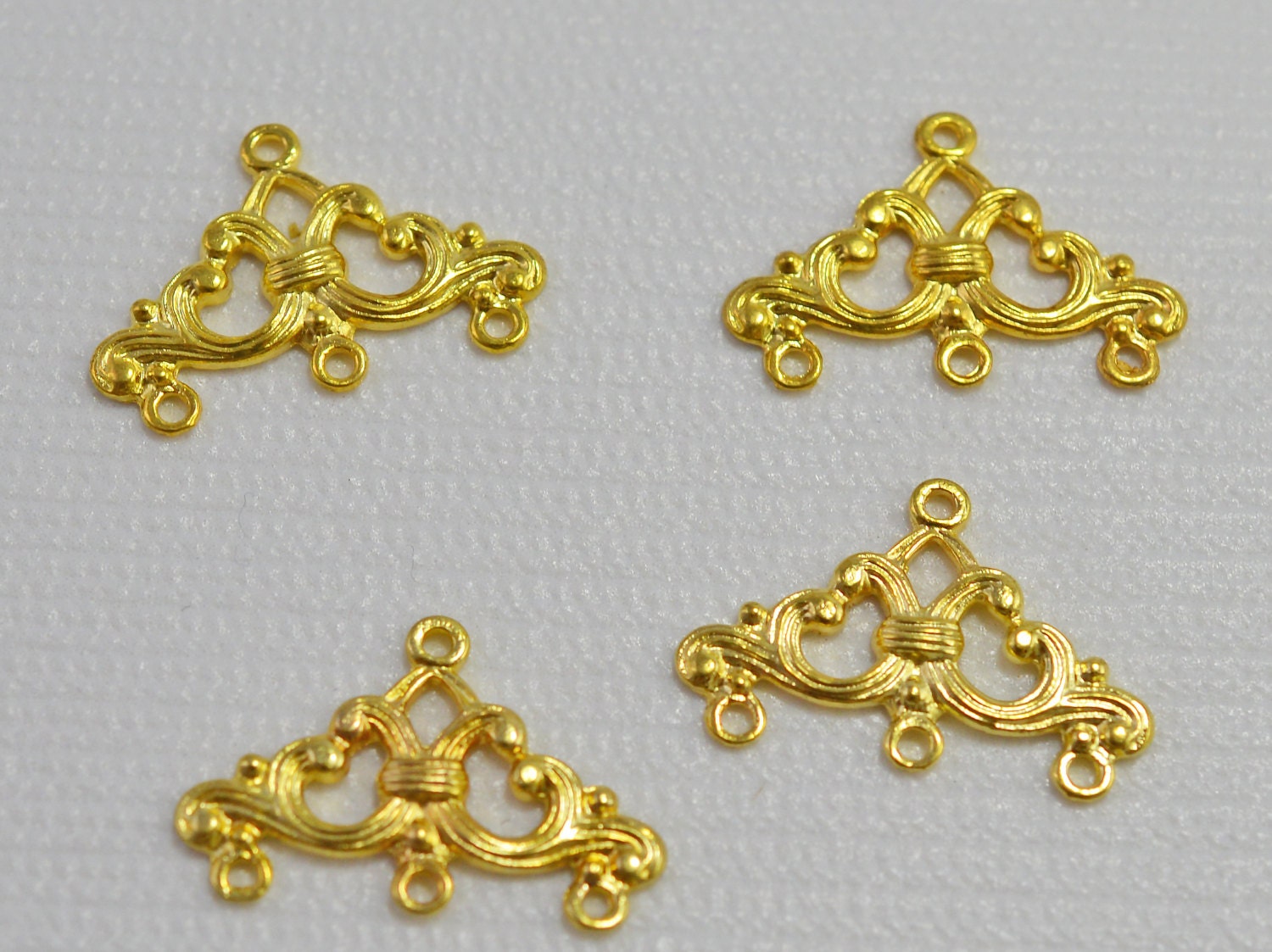 Gold color pewter 3strand reducer 15x25mm 1720 Etsy