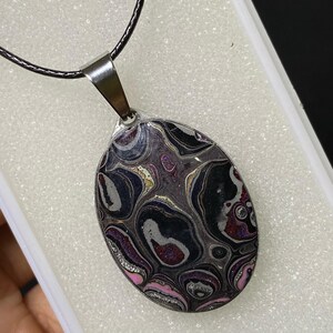 Multi colour Fordite ,A One Quality Unique Fordite  pendant , Loose Gemstone For Making Jewelry