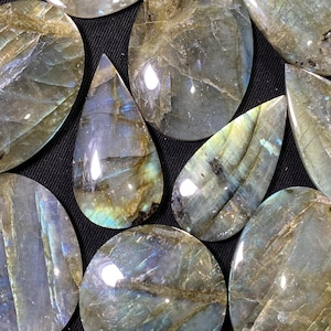 Wholesale Lot AAA+ Blue and Multi Both Fire Labradorite Cabochon Loose Gemstone For Jewelry Making