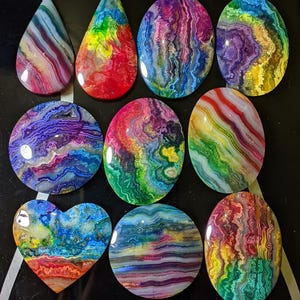 10 pieces Crazy Lace Agate Cabochon - Unique Cabochon of Crazy Lace Agate with Natural Colour