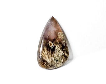 Purple Plume Moss Agate Stone: Flower Agate Crystal, Malachite Gemstone