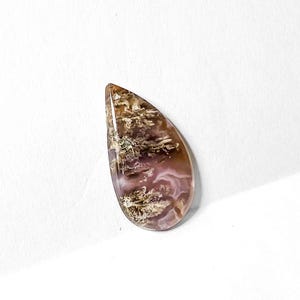 Natural Purple Plume Agate Teardrop Shaped Cabochon, Gifts For Her, Gifts For Him, Personalized Gifts, Birthday Gifts, Halloween Gifts,