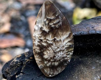 Purple Plume Agate Cabochon: Indonesian Gemstone for Jewelry