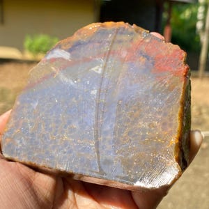 Jasper Slab - Unpolished Raw Natural Stone 80x90x12mm for DIY Crafts & Home Decor