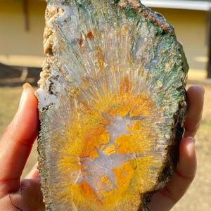 Multicolor Mossy Jasper Unpolished Slab 120 x 75 x 14 mm