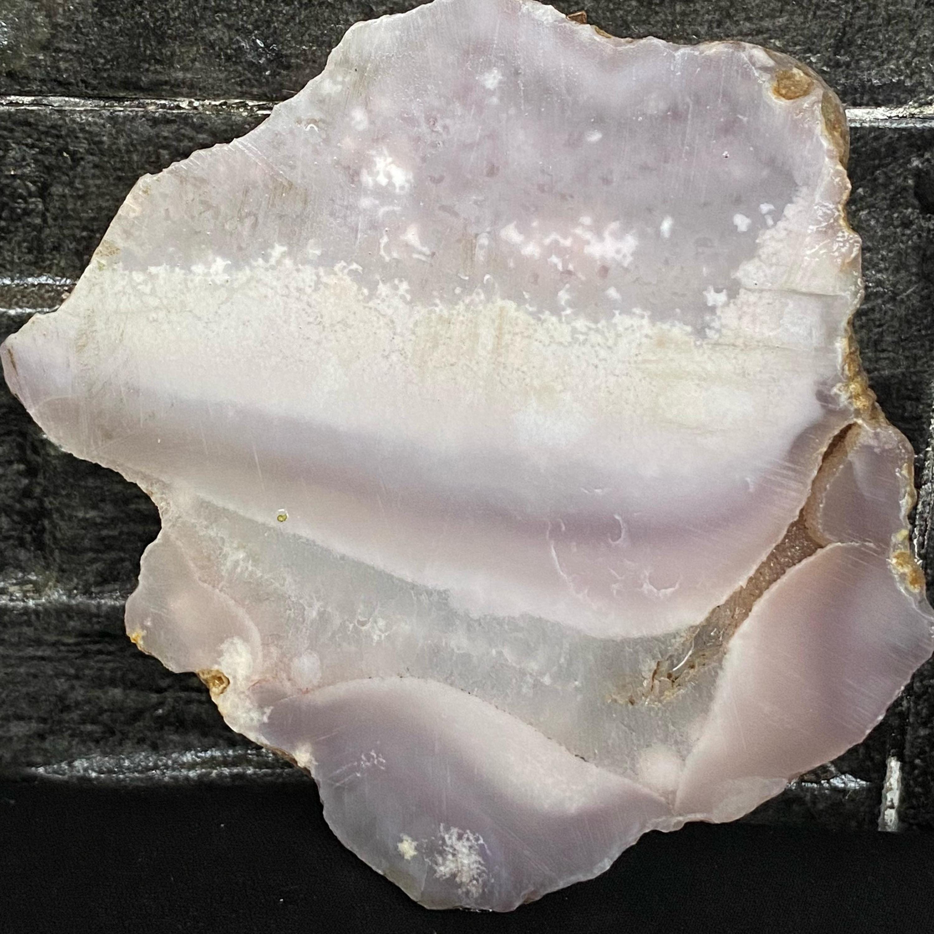 Raw Blue Chalcedony Slab Gemstone 85x90x10mm, Natural Healing