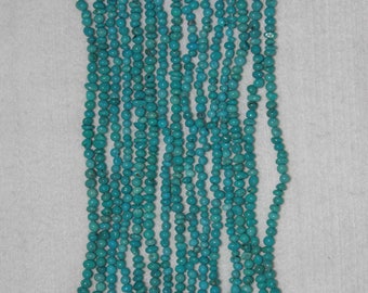 Turquoise, Turquoise Pebble, Mini Pebble, Semi Precious, Natural Stone, Blue Green Bead, Spacer Bead, Full Strand, 4 mm, AdrianasBeads