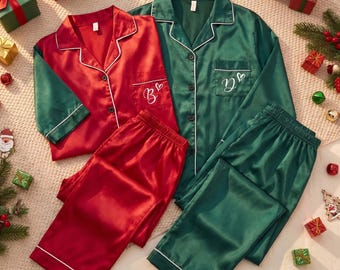 Individuell gestaltete Familien-Weihnachtspyjamas, personalisierte Partner-Pyjamas, festliche Nachtwäsche für Erwachsene, Kinder und Babys, Outfit für Weihnachtsfotos am Morgen, Weihnachtsgeschenk