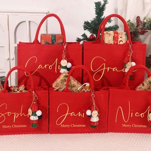Custom Christmas Gift Bag&Charm,Red Gift Bags,Xmas Gift Bags,Christmas Party Bags,Christmas Sacks,Custom Christmas Gift Bag,Christmas Eve
