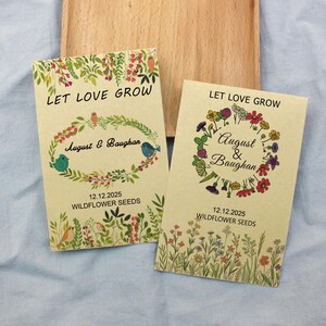 Custom Wildflower Seed Packets for Weddings – Seed Included, Personalized Bridal Shower Favors & Guest Gifts in Bulk