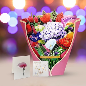 Gradient Mode - Hydrangea Bouquet 3D Pop-Up Greeting Card