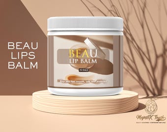 Beau Lip Balm (5.5ml) All Natural Organic Lip Balm Extra Moisturizing Nourishing Lip Balm Hydrating Lip Balm Care for softs and Healthy Lips