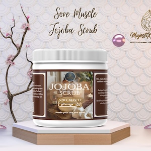 Sore Muscle Massage Oil Jojoba Scrub Essential oil Muscle Rub Muscle Salve  Natural pain relief balm Muscular Relaxing Rub Exfoliating scrub