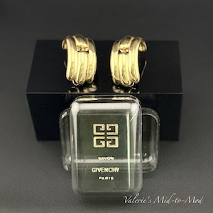 Orecchini a clip vintage Givenchy color oro: gioielli di design degli anni &#39;80