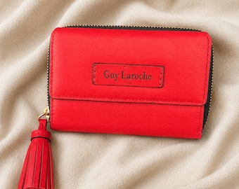 Guy Laroche Vintage Paris Red Leather Wallet - French Designer