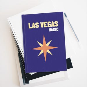 Diario con líneas de Las Vegas Magic: ideal para recuerdos de viajes, regalo para amantes de Las Vegas, diario de viaje, diario personal, planificador diario