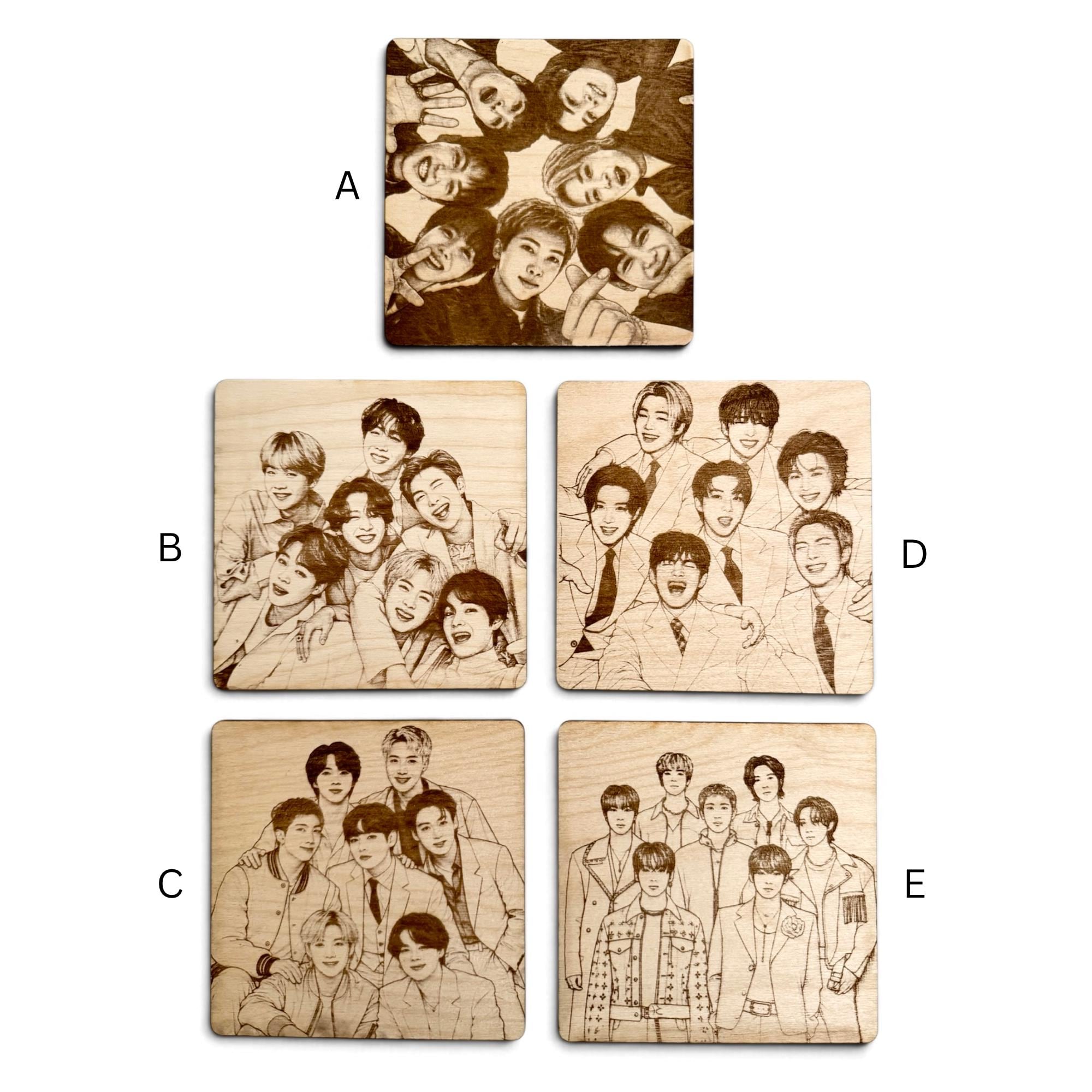 Bts Wood Art - Etsy