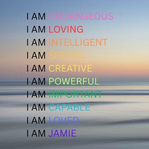 Personalisiertes Geschenk für positive Affirmationen für Kind oder Teenager, fesselndes Produkt mit maßgeschneiderten Designs, die vor strahlender Energie strotzen