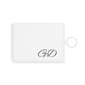 Elegante tarjetero de piel saffiano, ideal para el Día del Padre, cartera personalizada, tarjetero minimalista, regalo perfecto para profesionales y graduados.