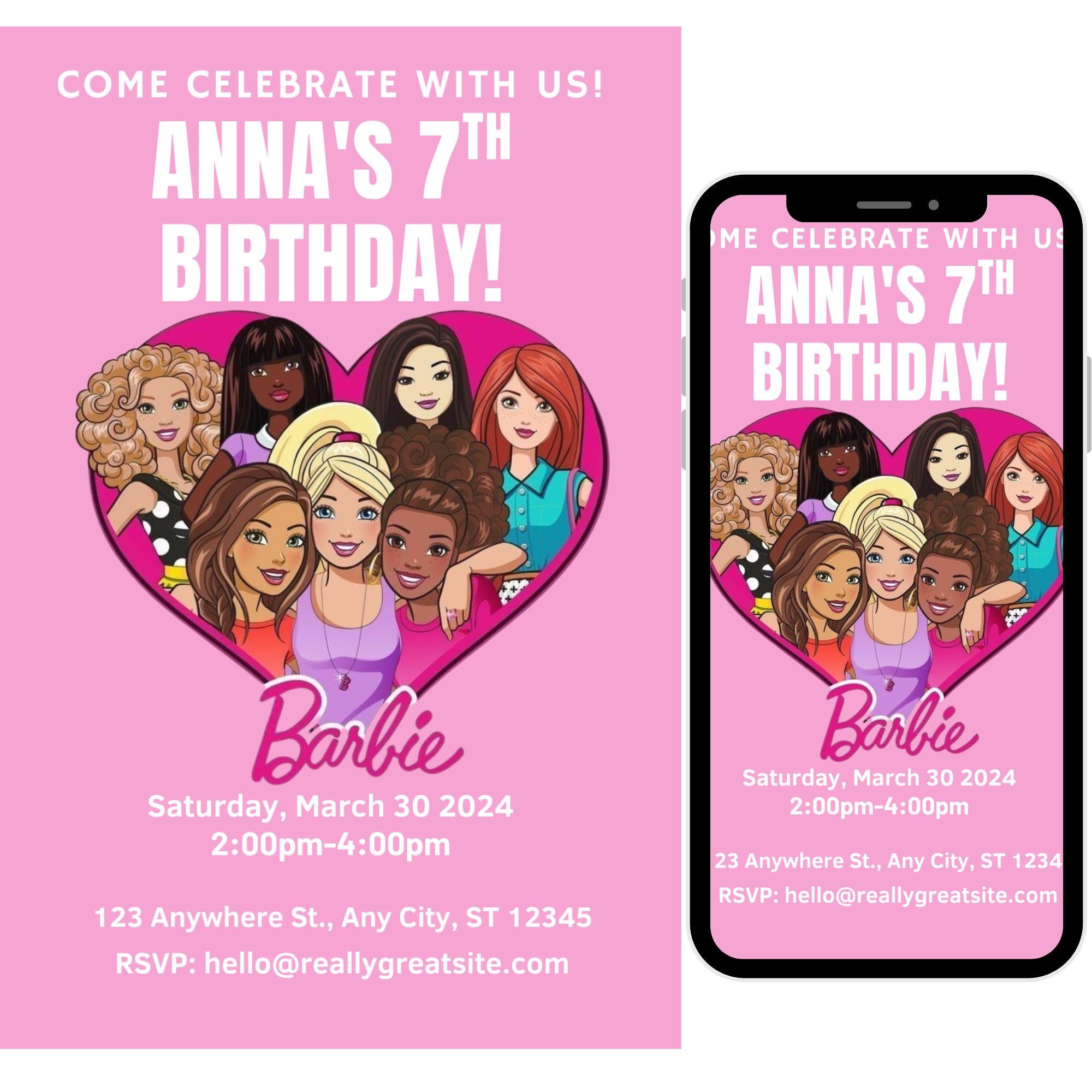 Barbie and Friends Birthday Invitation – Personalized Digital