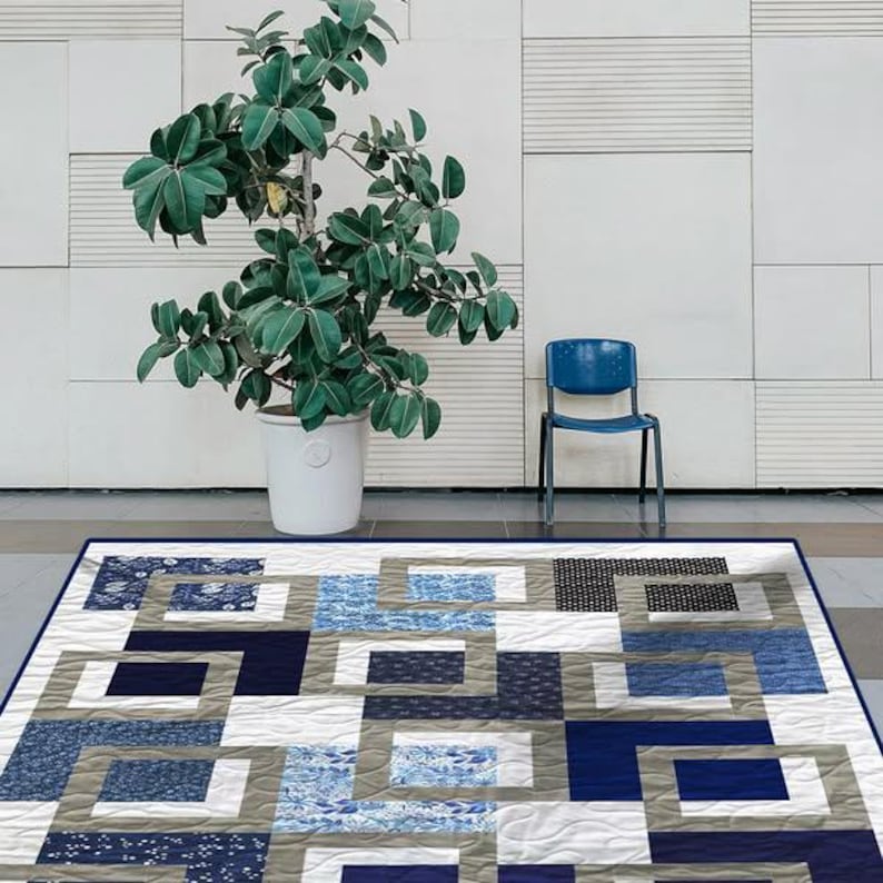 Floating Windows – Midnight Frames Quilt Pattern PDF. Easy Modern ...