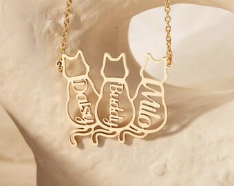 Personalized Cat Name Necklace: Copper Pet Memorial Pendant