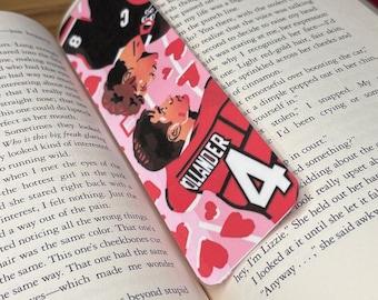 Marcapáginas laminado "Rivalidad acalorada", Equipo Hollanov, Romance de hockey, LGBTQ, Marcapáginas de papel