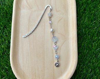 Marcador de cuentas hecho a mano: dije con forma de huella de pata, regalo para amantes de los animales