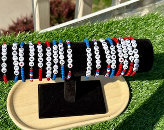 Pulsera de cuentas de los Buffalo Bills: joyería de fútbol de la Mafia de los Bills