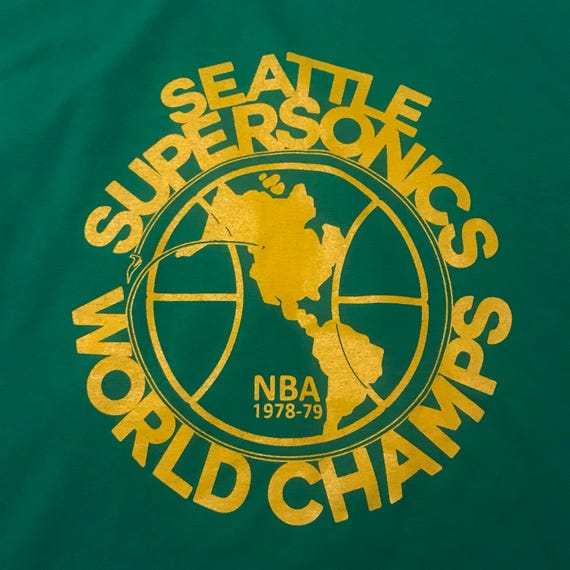 1979 Seattle Super Sonics Tee Repop (add Size @ Checkout Comments 