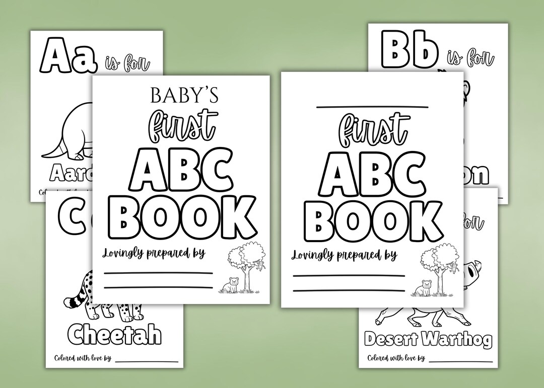 ABC Coloring Book, Babys First Coloring Book, Safari Animal Coloring ...