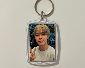 BTS Bangtan Bias Jimin Photo Kpop Deco Accessory for Army Acessories Acrylic Keychain Charm Keyring Freebies Concert Merch Tour