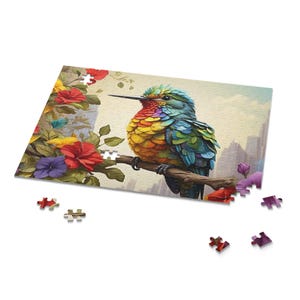 Colorful Exotic Bird Jigsaw Puzzle Vibrant Wildlife Puzzle for Adults & Kids Nature Lover Gift Puzzle (120, 252, 500-Piece)