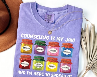Counseling is My Jam Therapist Tee Inspirational Mental Health Support Shirt Gift for Counselors