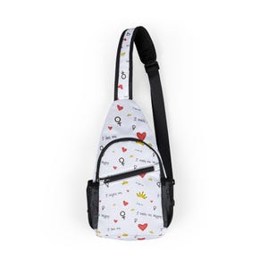 Inspirational Chest Bag - I Inspire Me, I Make Me Happy, Cute Gift for Women, Fashion Accessory, Everyday Use
