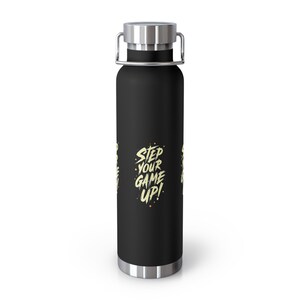 Adventure Insulated Water Bottle - Level Up, Motivational Gift for Hikers, Travel Enthusiasts, Outdoor Activities, Fitness
